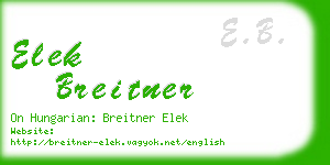 elek breitner business card